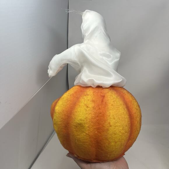 2004 Gemmy Halloween Fiber Optic LED Ghost In Jack O Lantern In Box Pumpkin Derp - Picture 9 of 15